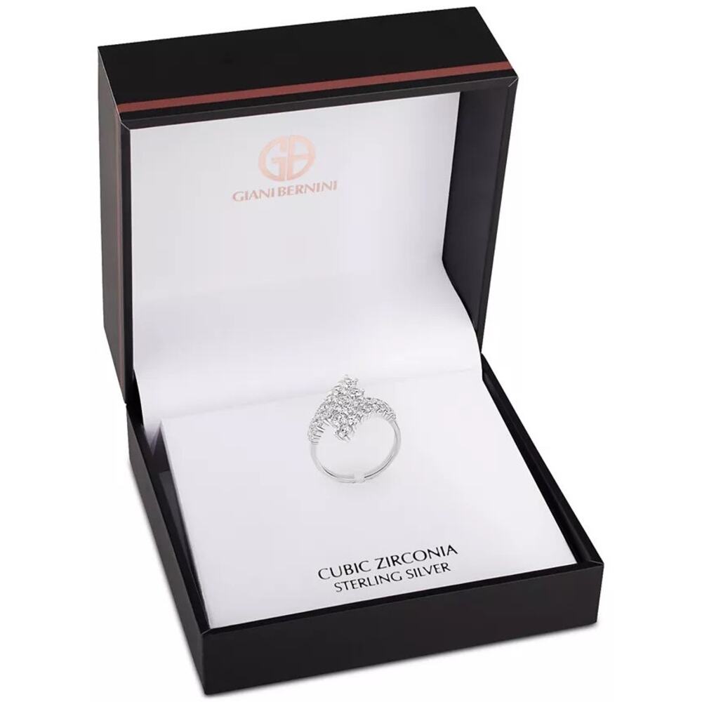 Giani Bernini Sterling Silver CZ Bypass Ring Size 7 | NWT - Picture 4 of 6